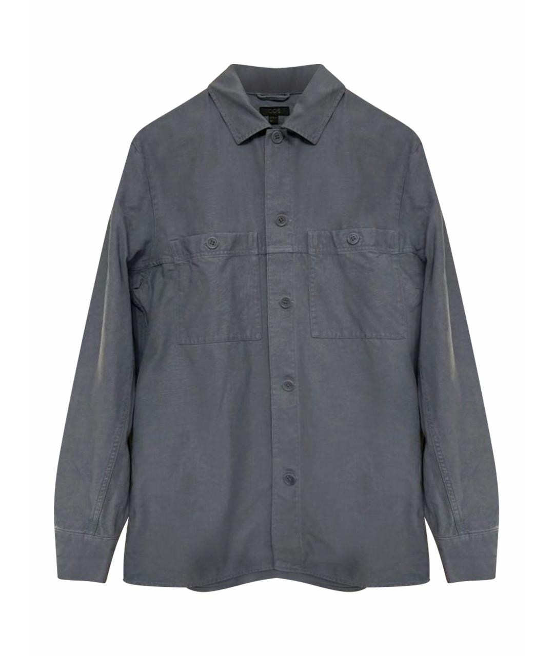 COS Серая хлопко-лиоцелловая кэжуал рубашка, фото 1