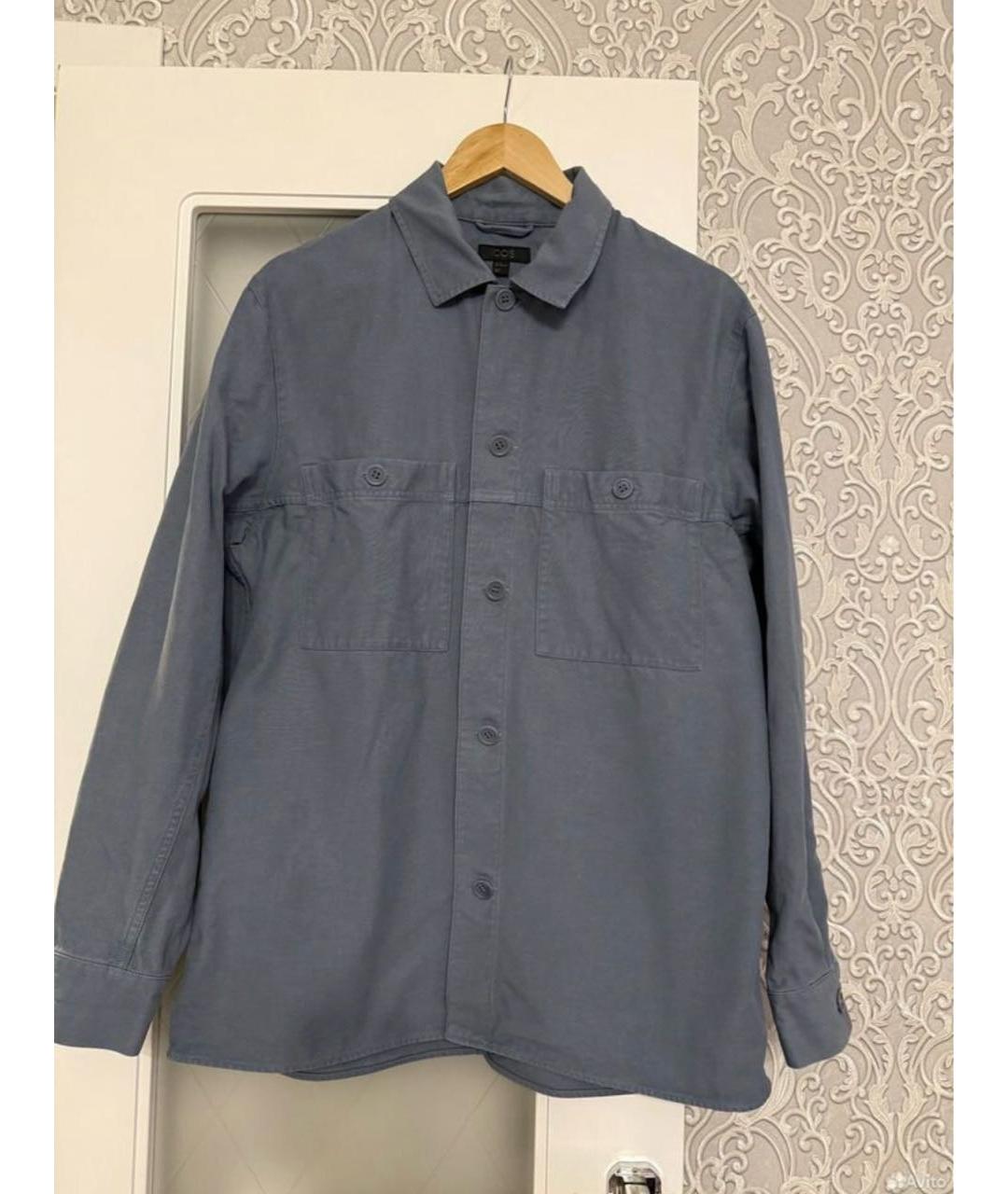 COS Серая хлопко-лиоцелловая кэжуал рубашка, фото 5