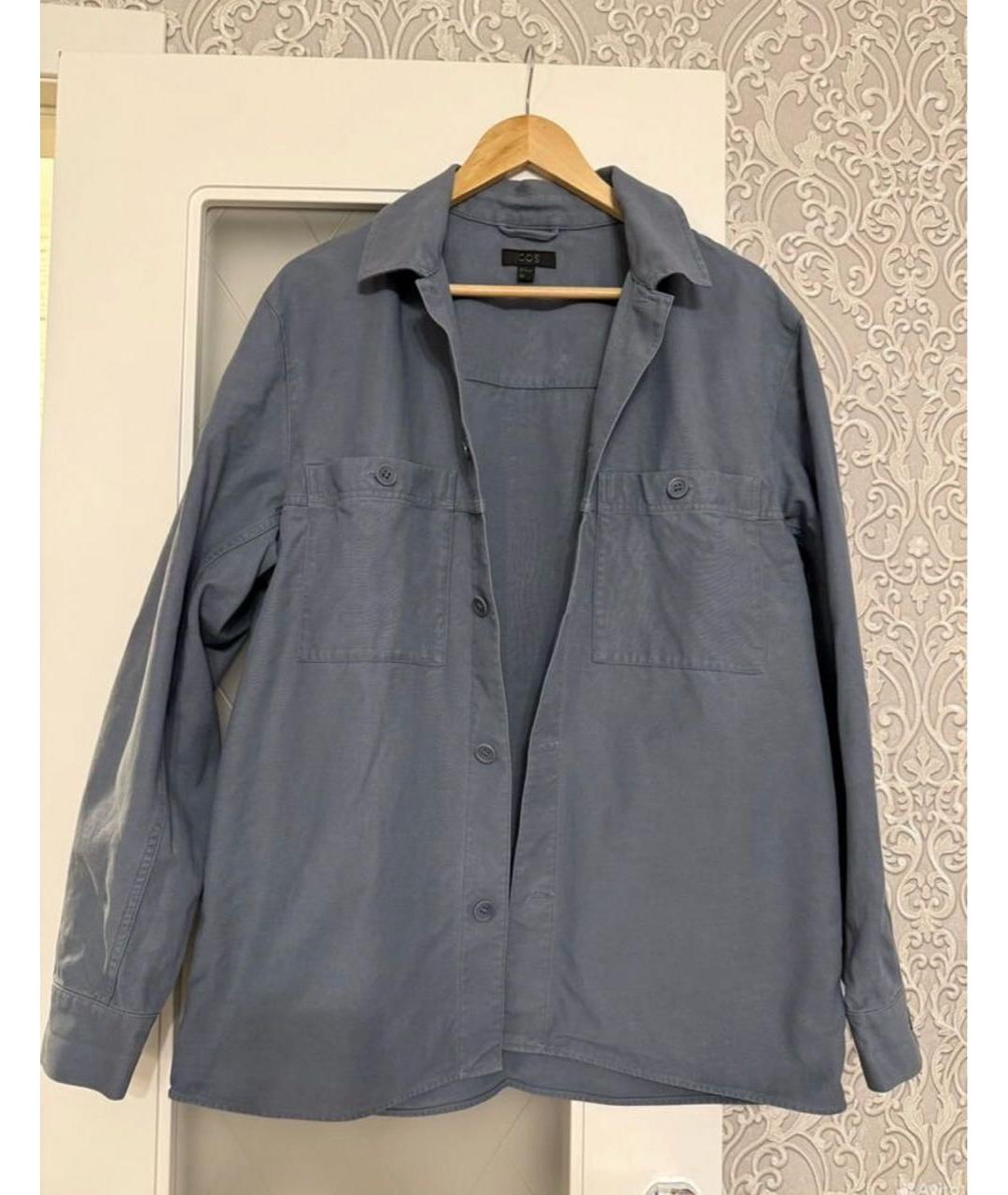 COS Серая хлопко-лиоцелловая кэжуал рубашка, фото 2