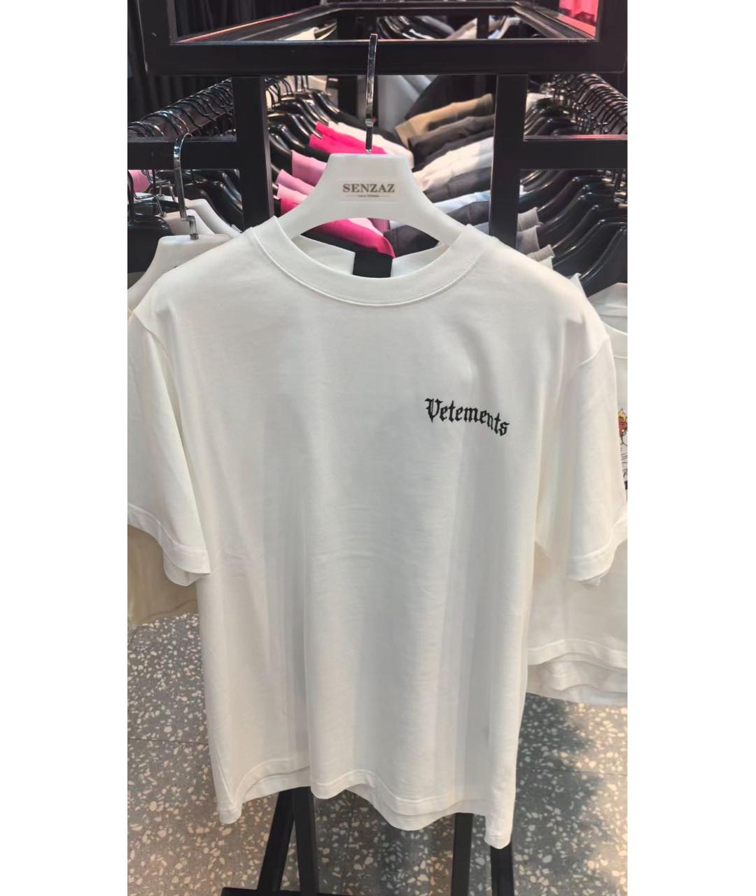 VETEMENTS Белая хлопковая футболка, фото 4