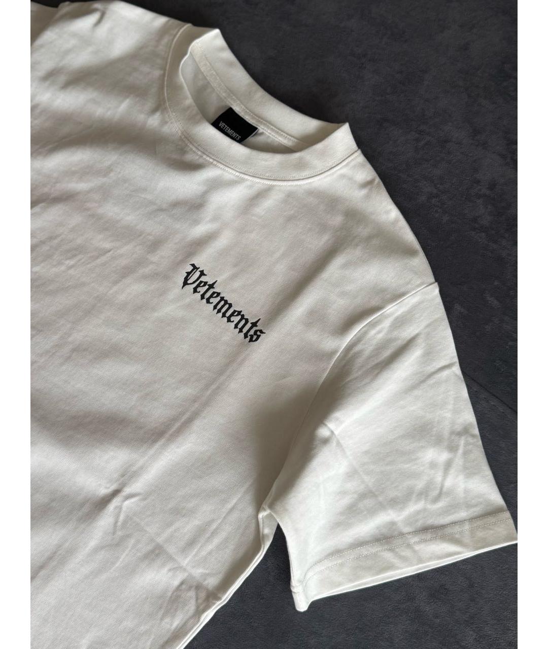 VETEMENTS Белая хлопковая футболка, фото 2