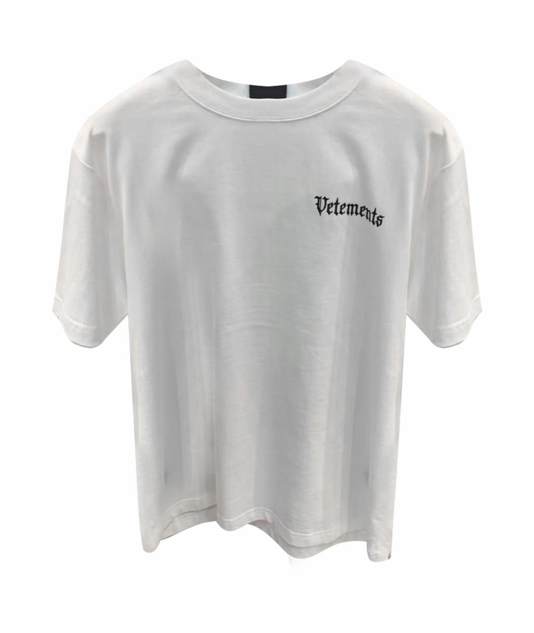 VETEMENTS Белая хлопковая футболка, фото 1