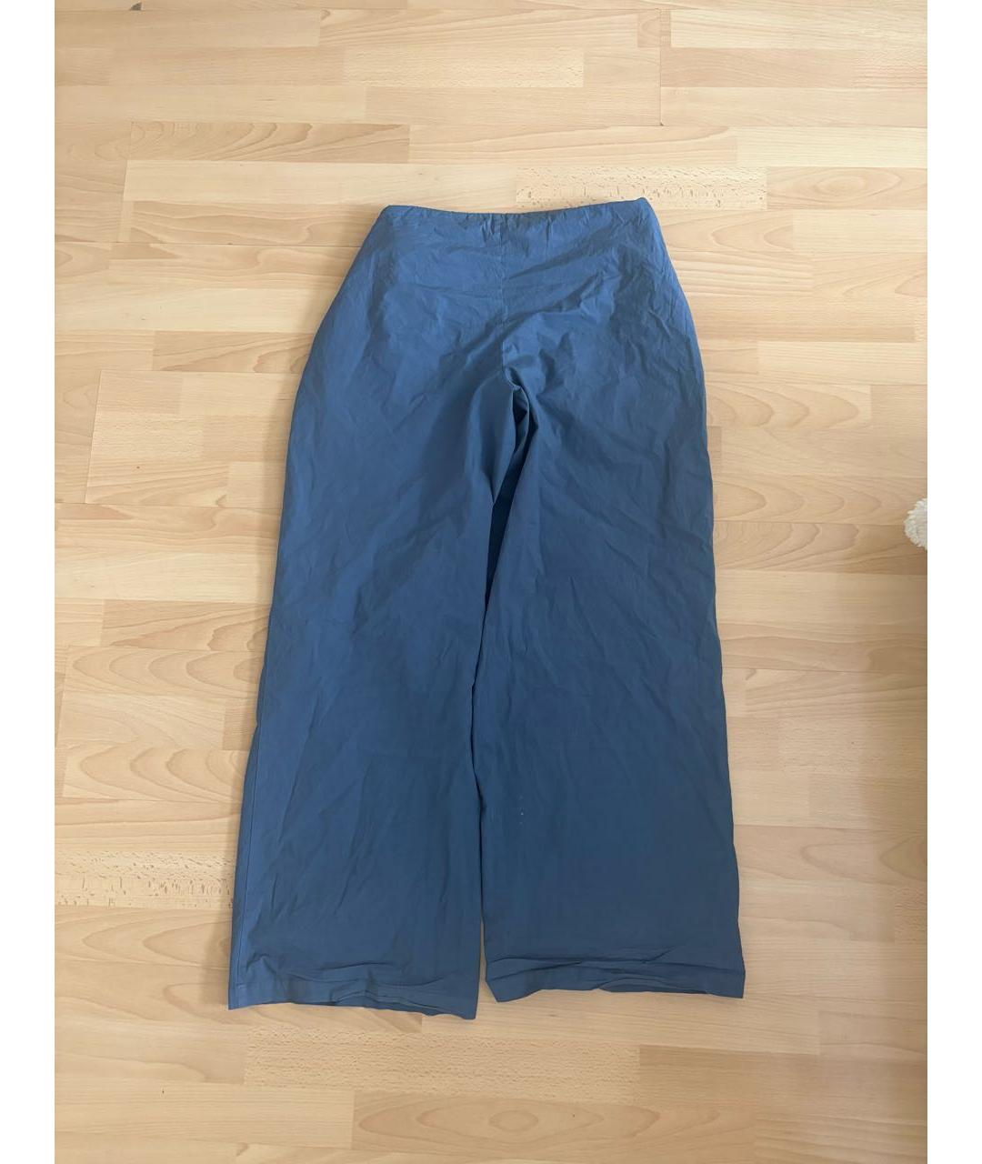 SKIMS Синие хлопковые брюки широкие, фото 2