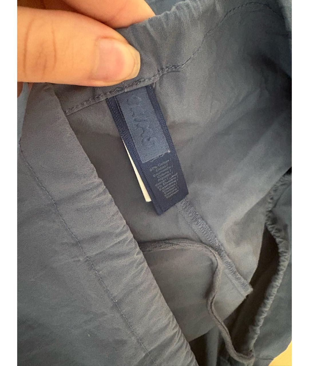 SKIMS Синие хлопковые брюки широкие, фото 5