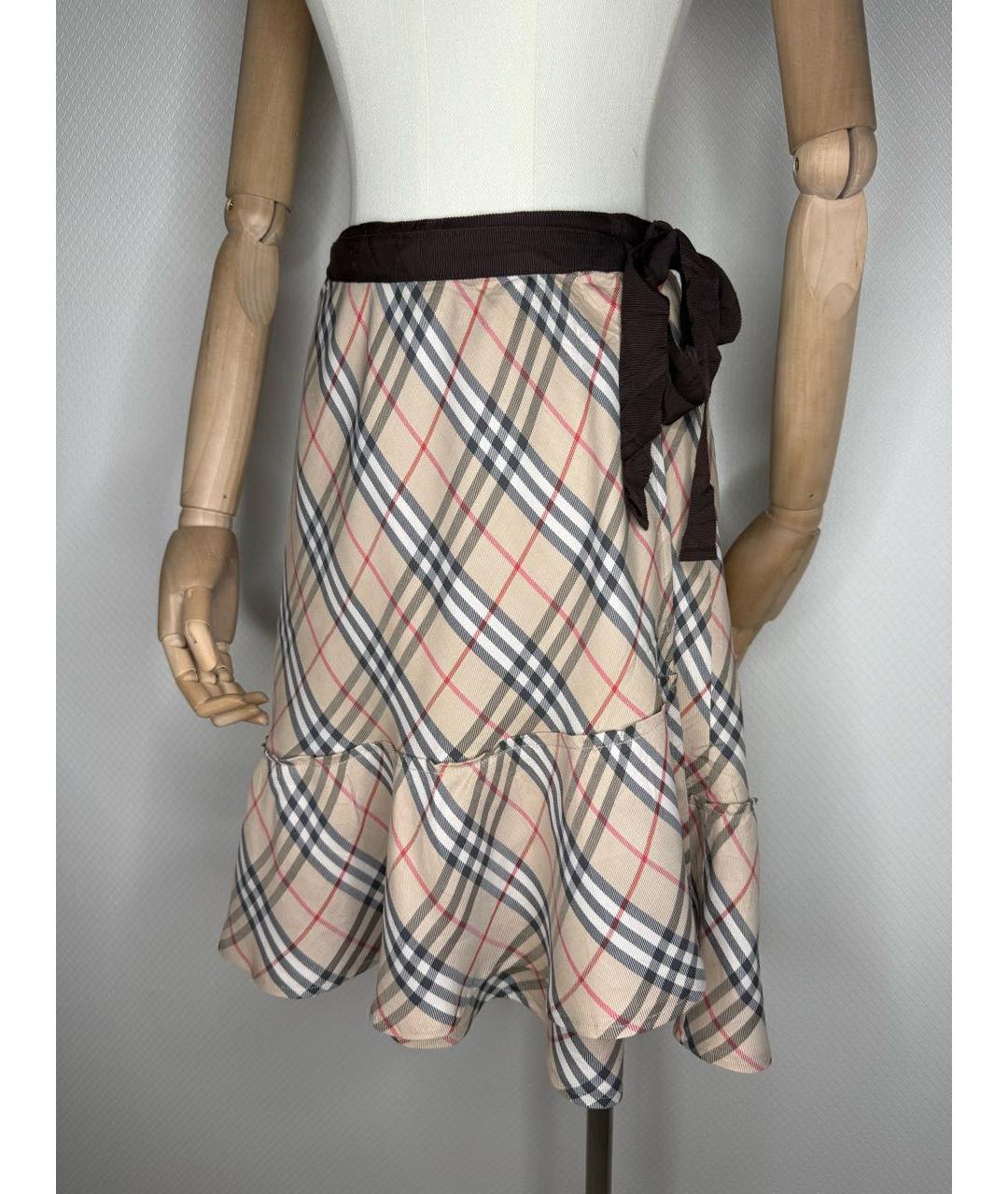 BURBERRY Мульти юбка мини, фото 4