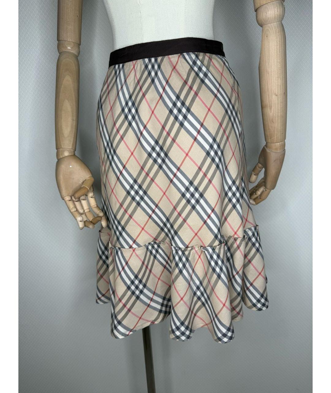 BURBERRY Мульти юбка мини, фото 5