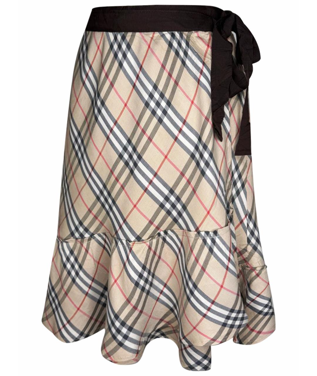 BURBERRY Мульти юбка мини, фото 1