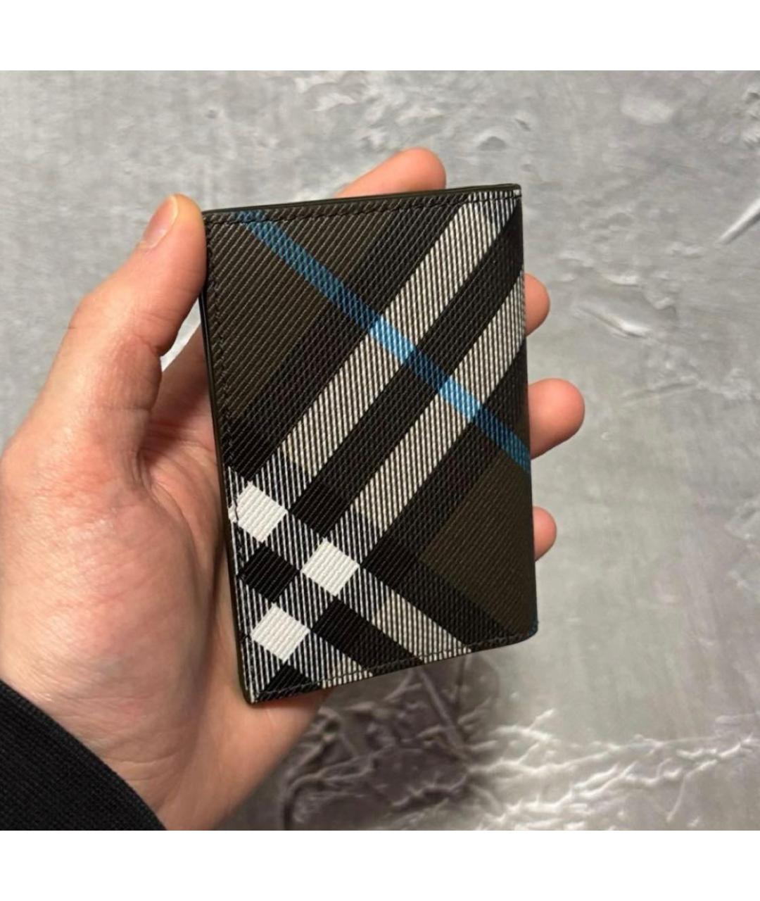 BURBERRY Коричневый кожаный кардхолдер, фото 2