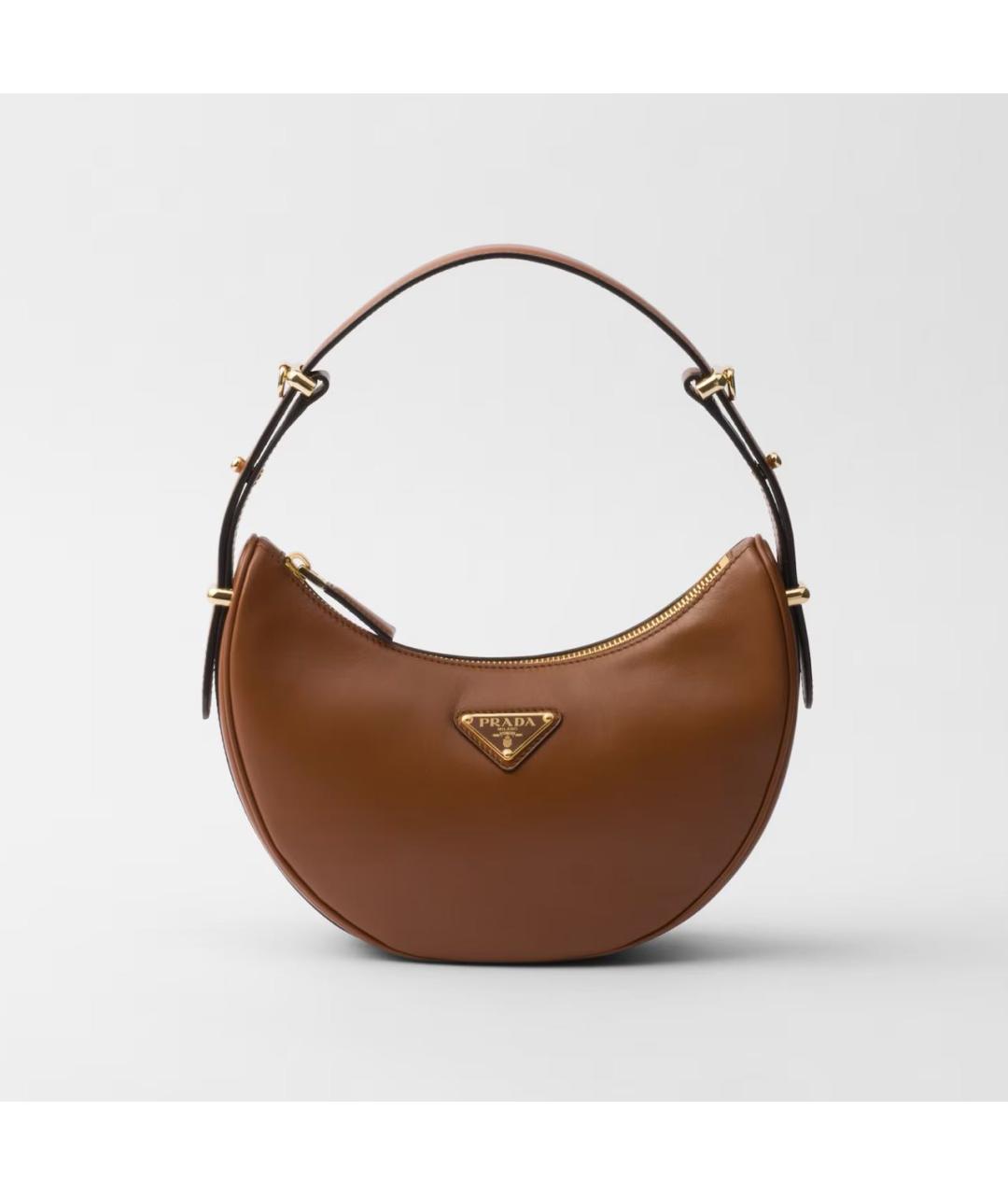 PRADA Коричневая кожаная сумка через плечо, фото 8