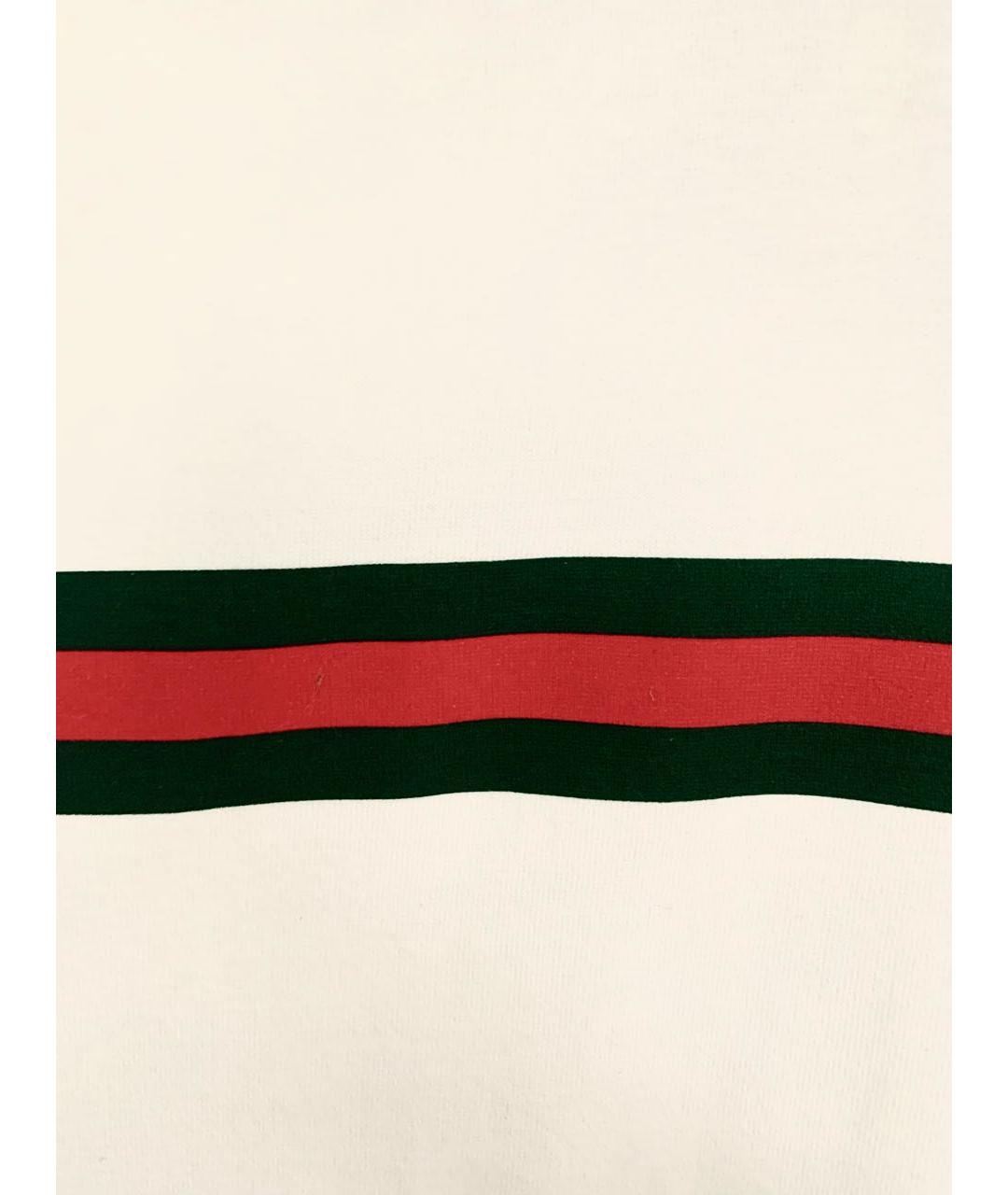 GUCCI Белая хлопковая футболка, фото 4