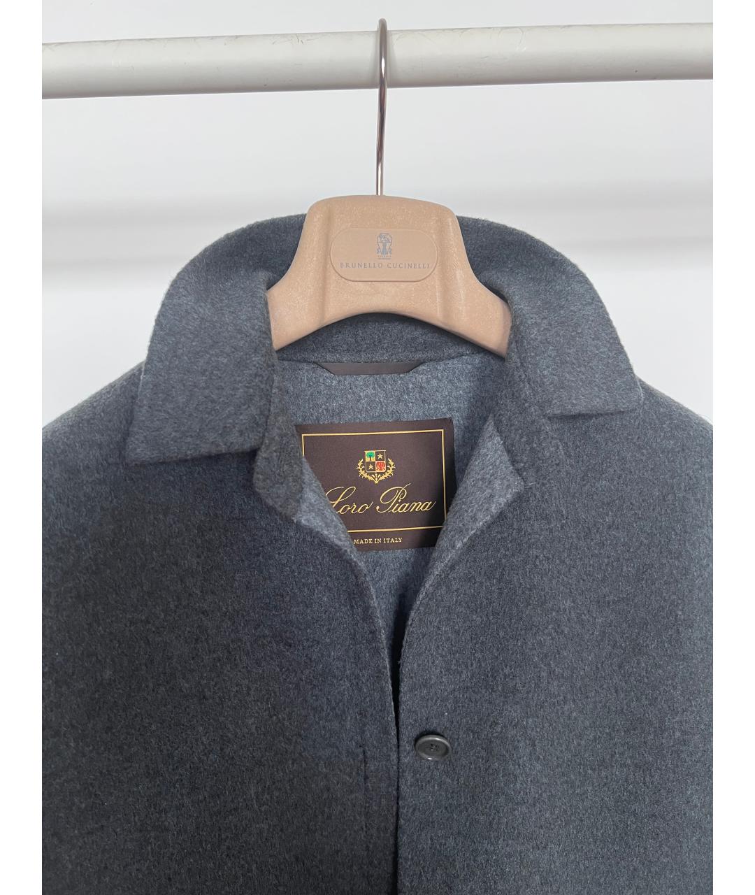 LORO PIANA Серый кашемировый жакет/пиджак, фото 3