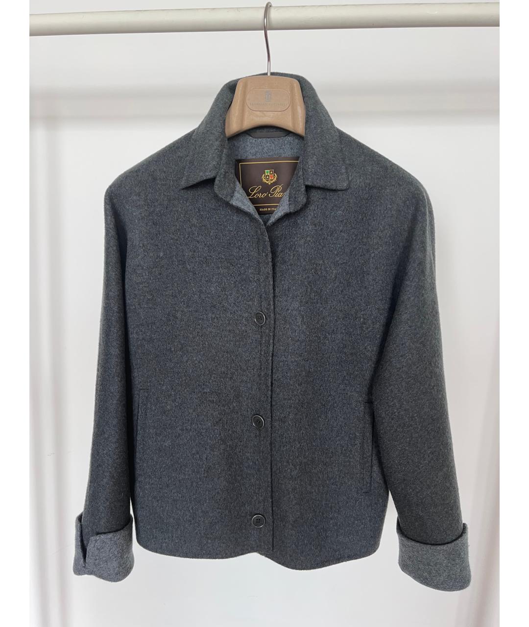 LORO PIANA Серый кашемировый жакет/пиджак, фото 8