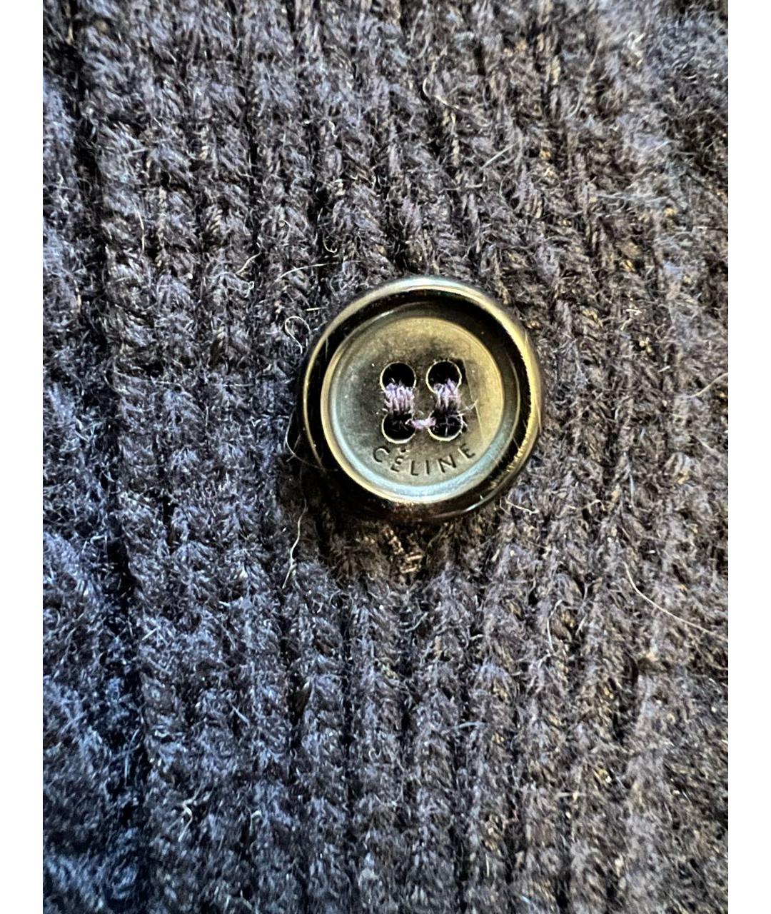 CELINE Темно-синий кашемировый кардиган, фото 6