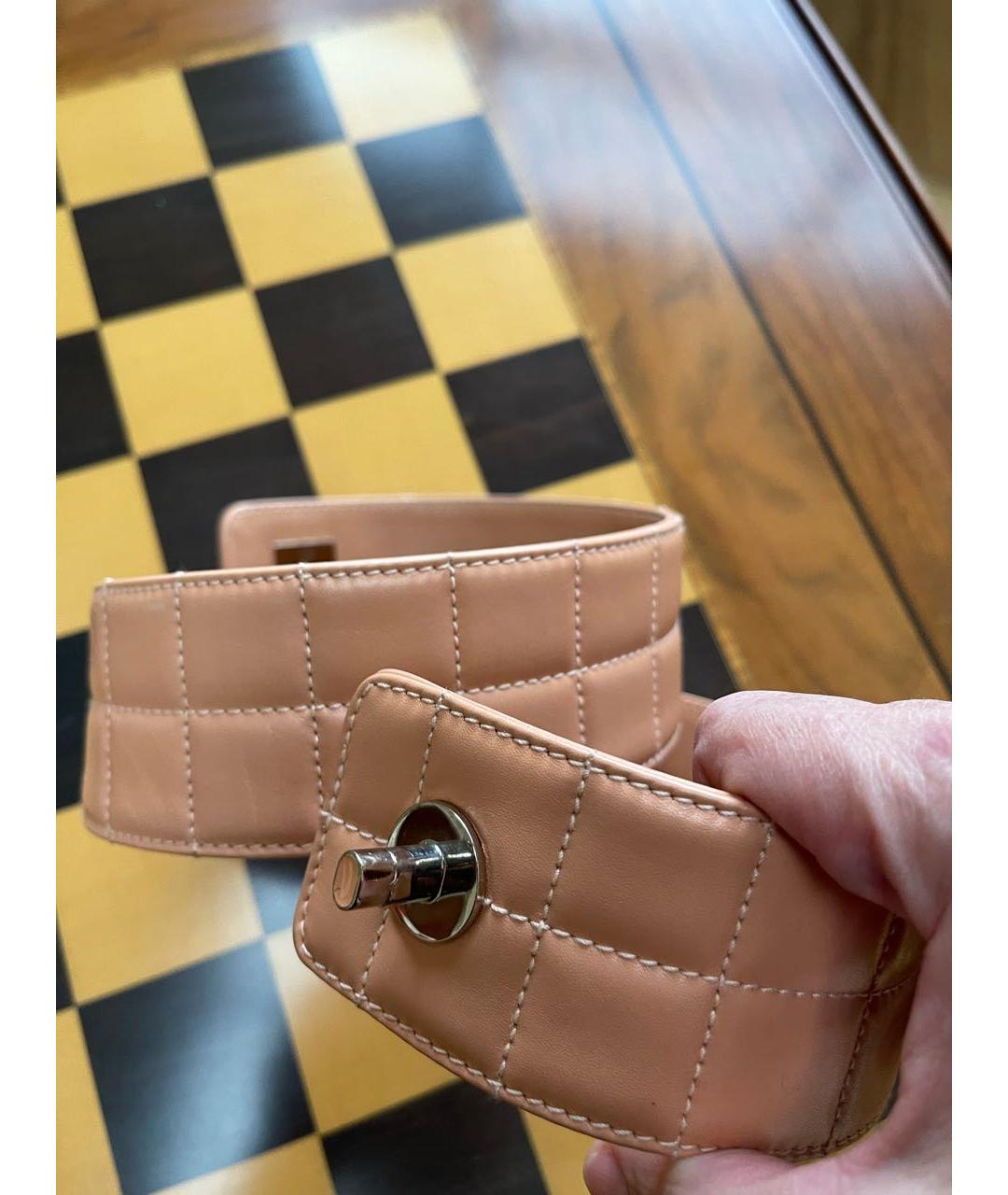 CHANEL Розовый кожаный ремень, фото 6