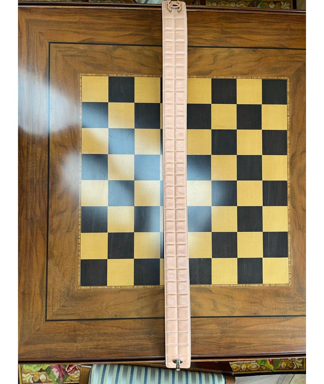 CHANEL Розовый кожаный ремень, фото 8