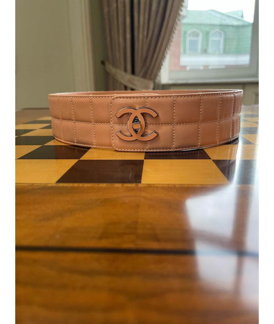 CHANEL Розовый кожаный ремень, фото 9