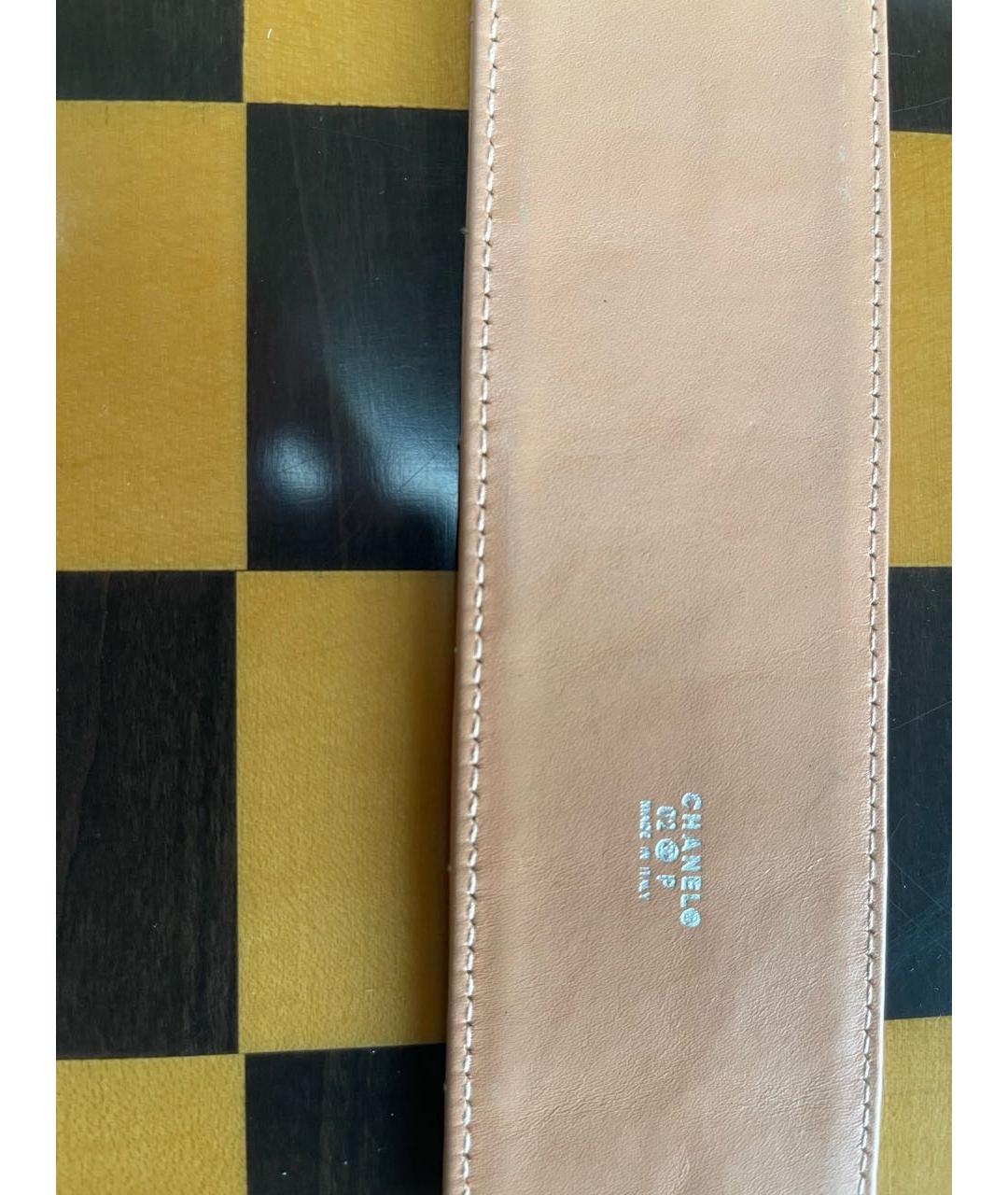 CHANEL Розовый кожаный ремень, фото 3