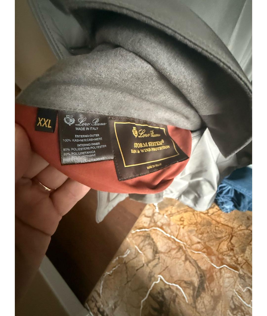 LORO PIANA Серая кашемировая куртка, фото 3