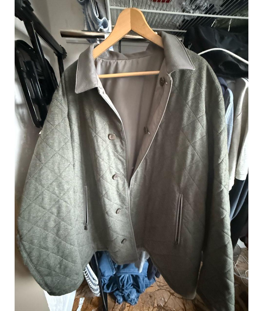 LORO PIANA Серая кашемировая куртка, фото 8