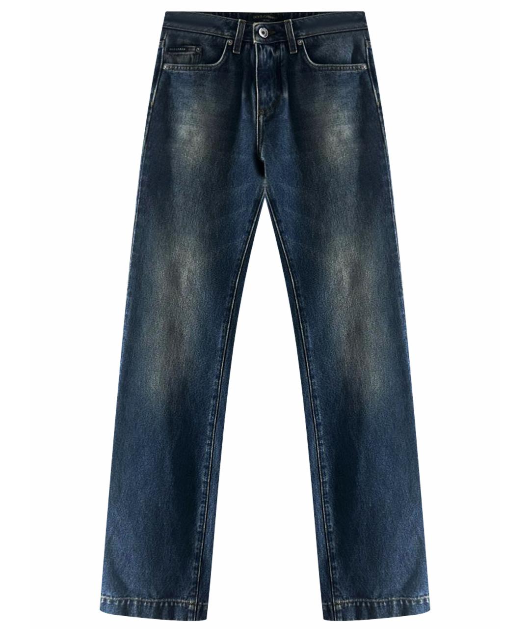 DOLCE&GABBANA Синие хлопковые джинсы клеш, фото 1