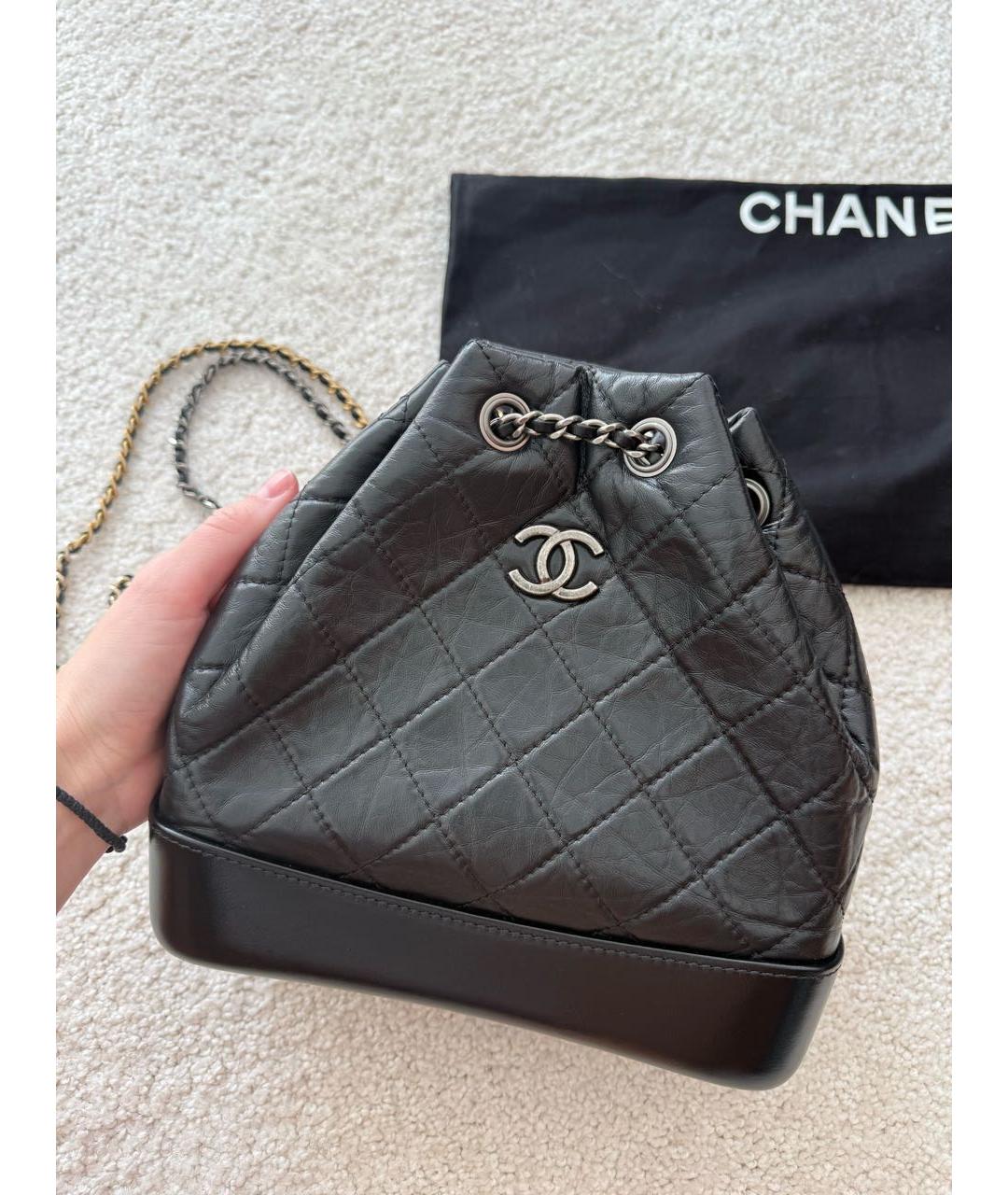 CHANEL Черный кожаный рюкзак, фото 2