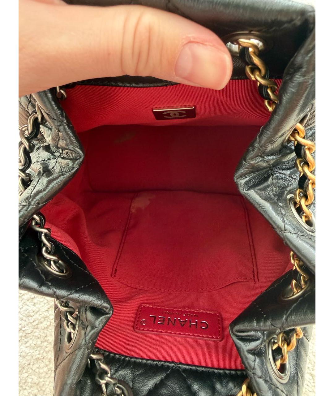 CHANEL Черный кожаный рюкзак, фото 5