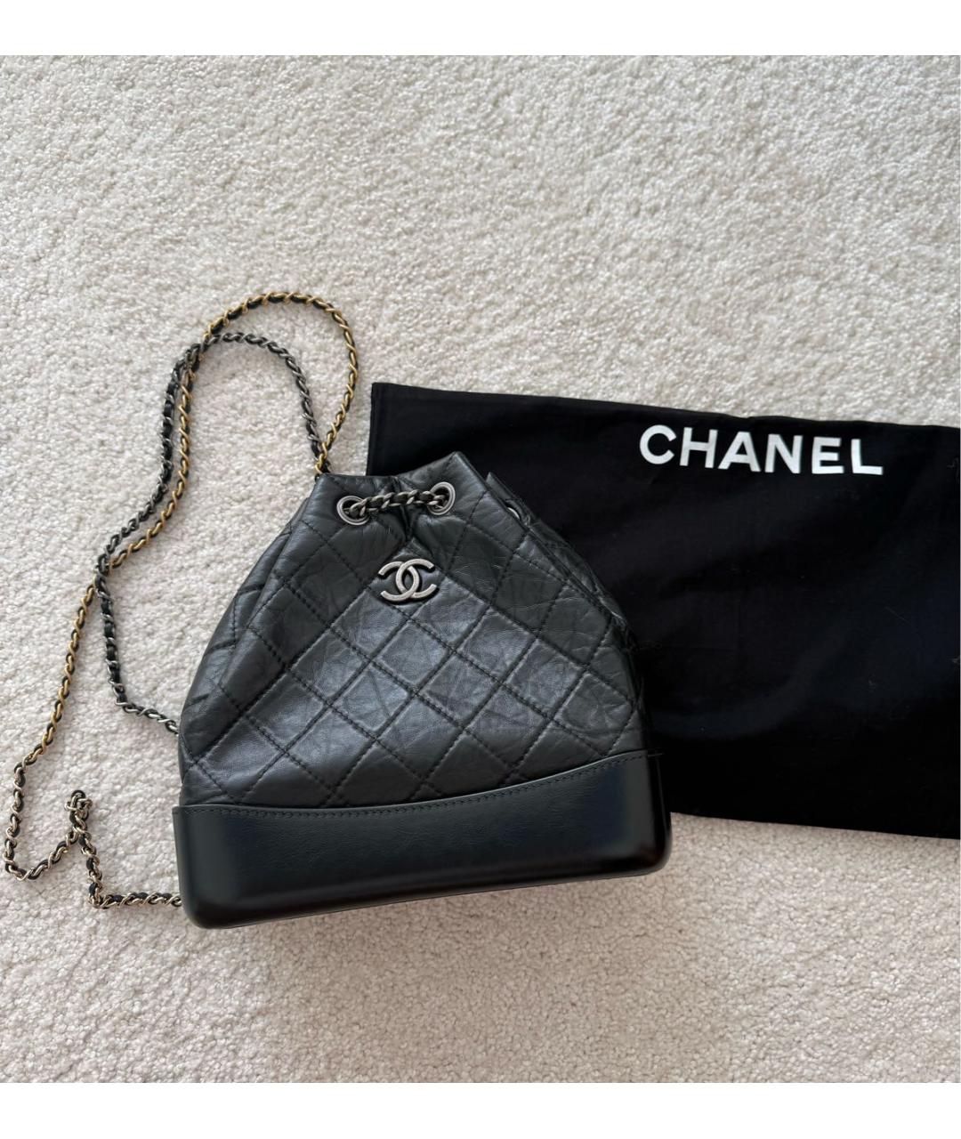 CHANEL Черный кожаный рюкзак, фото 9