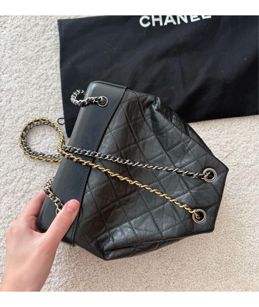 CHANEL Черный кожаный рюкзак, фото 3