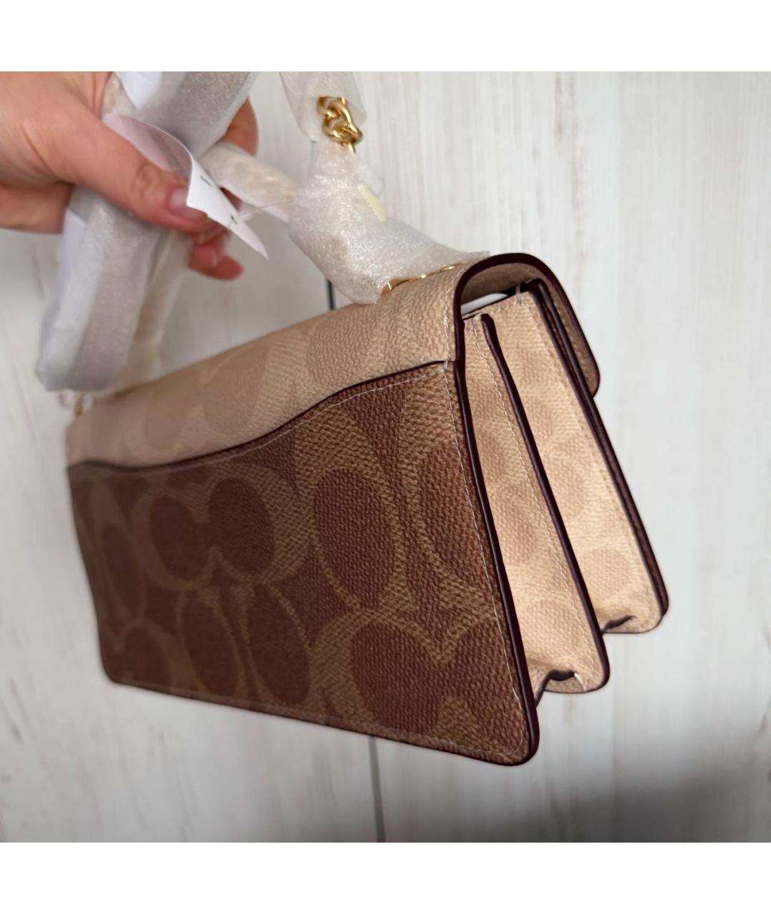 COACH Коричневая сумка через плечо, фото 6