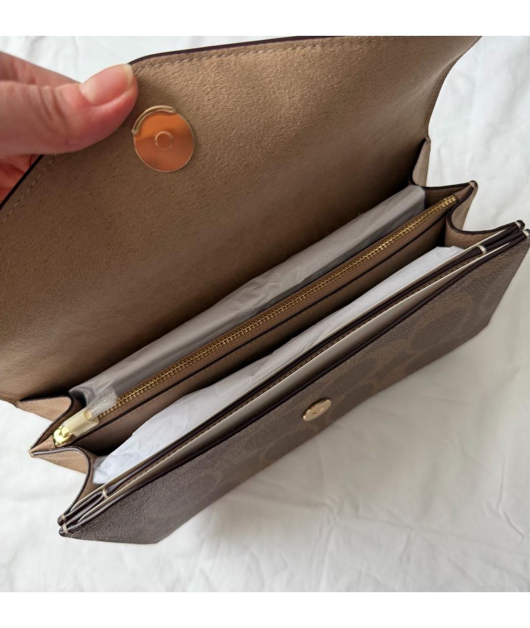 COACH Коричневая сумка через плечо, фото 7