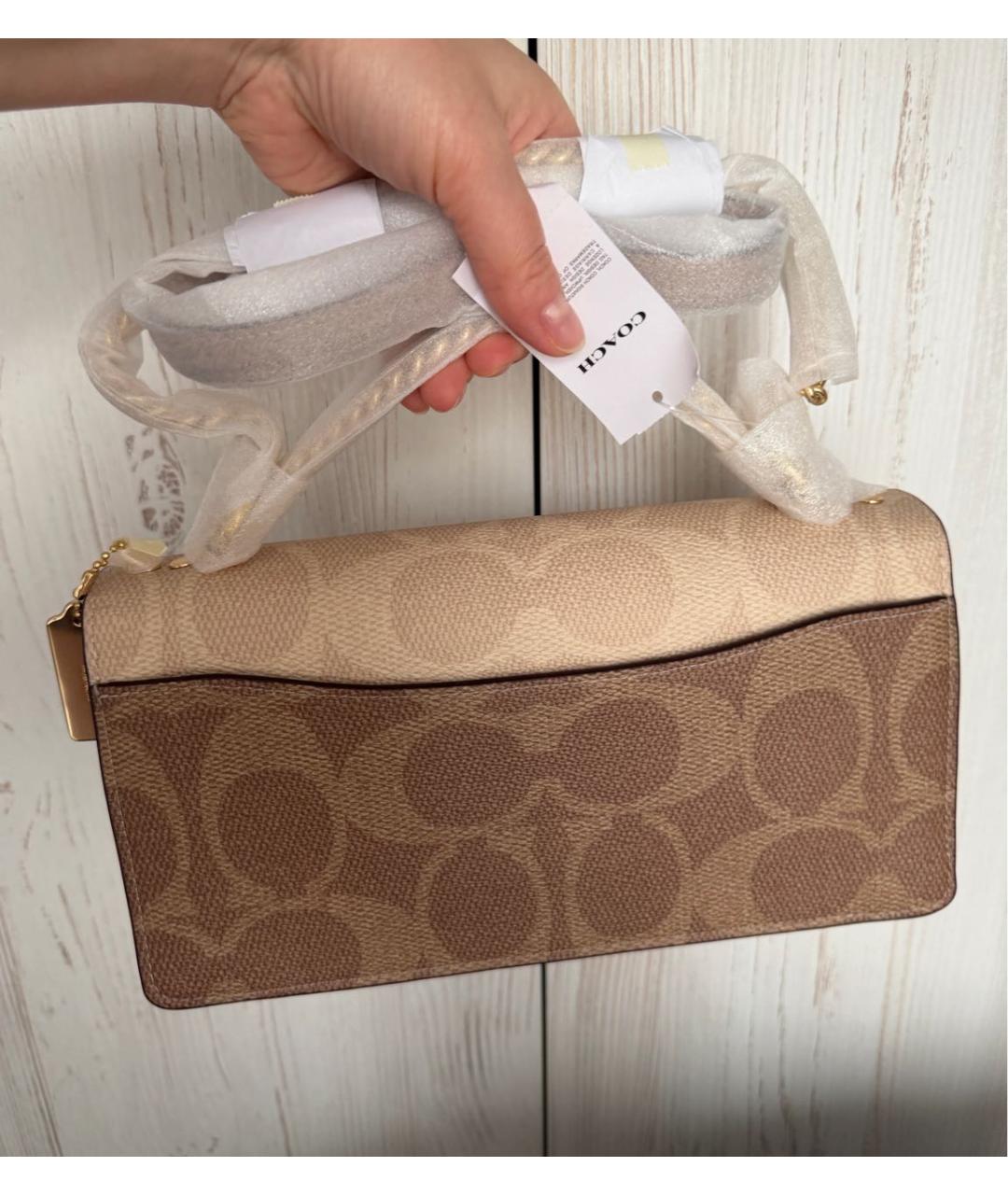 COACH Коричневая сумка через плечо, фото 5