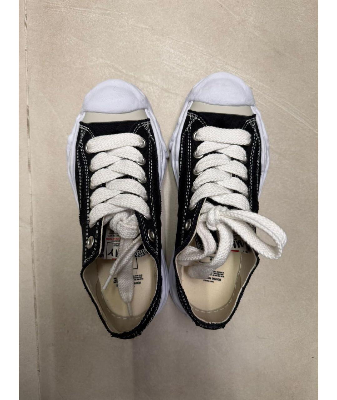 MAISON MIHARA YASUHIRO Черные текстильные кеды, фото 3