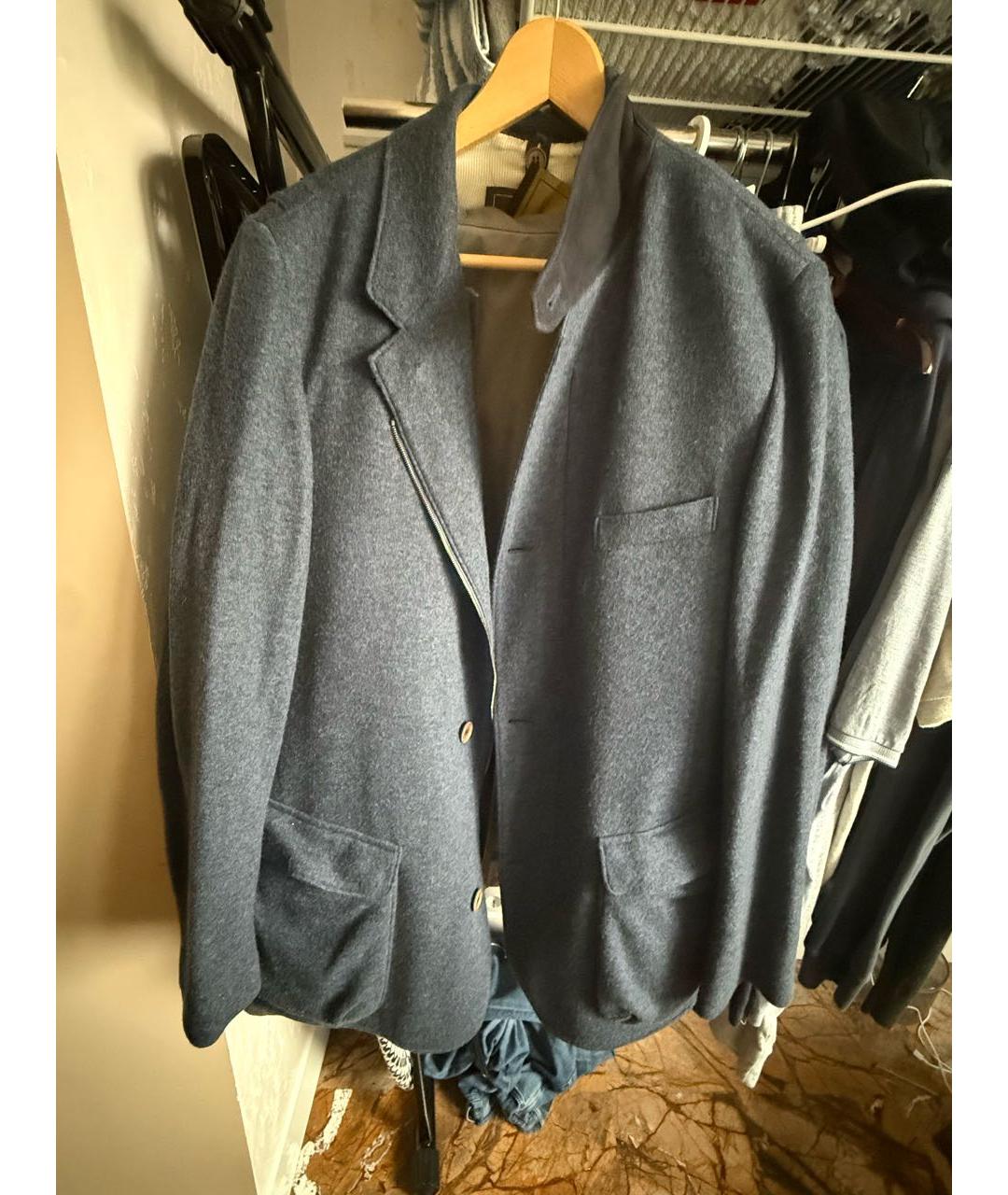 LORO PIANA Темно-синяя кашемировая куртка, фото 7