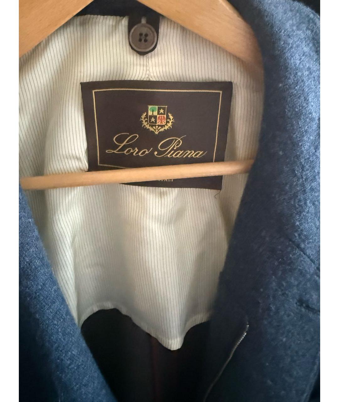 LORO PIANA Темно-синяя кашемировая куртка, фото 3