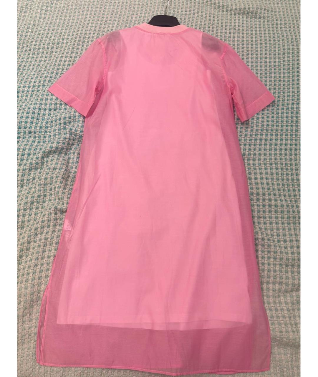 PESERICO Розовое шелковое повседневное платье, фото 6