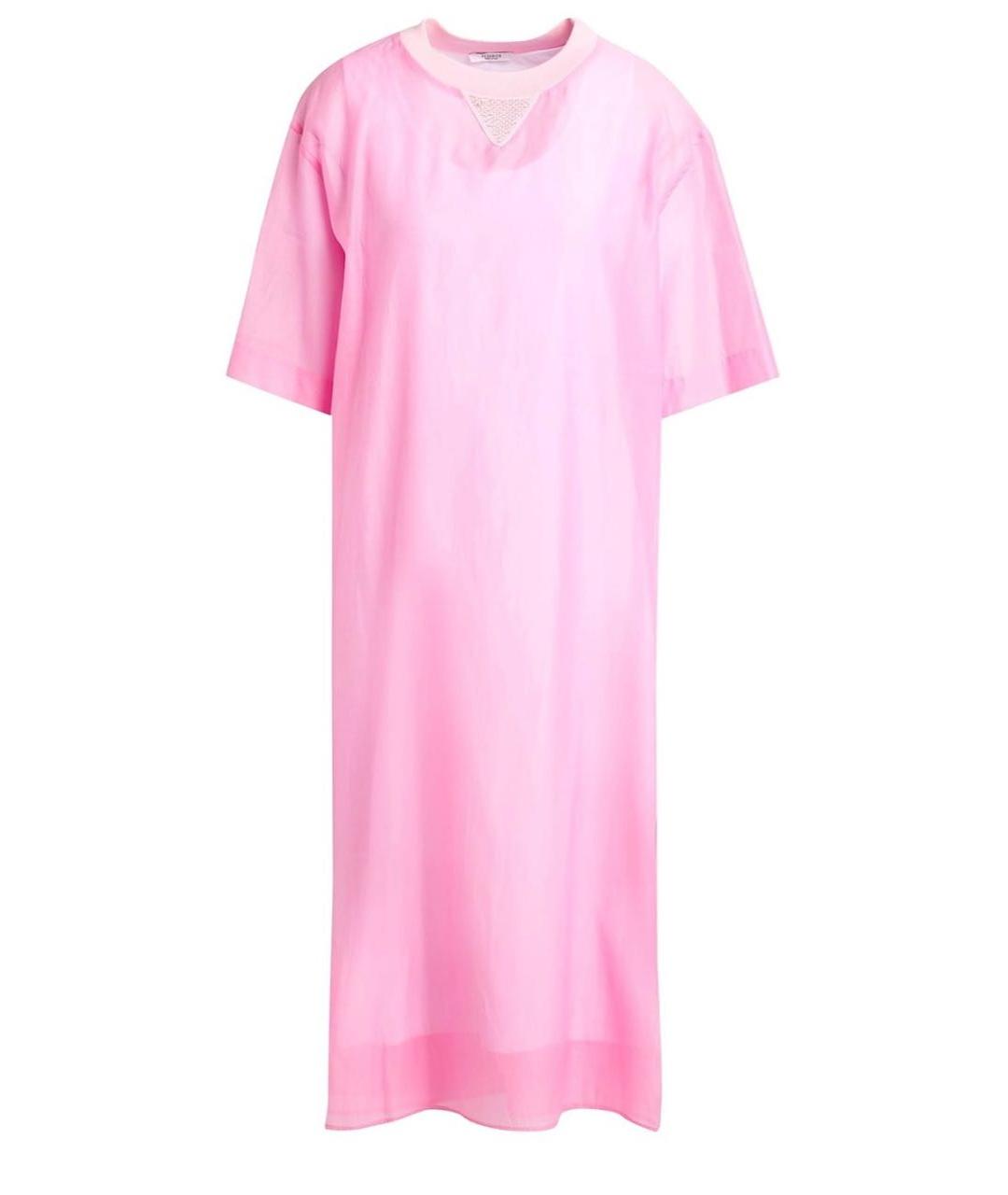 PESERICO Розовое шелковое повседневное платье, фото 9