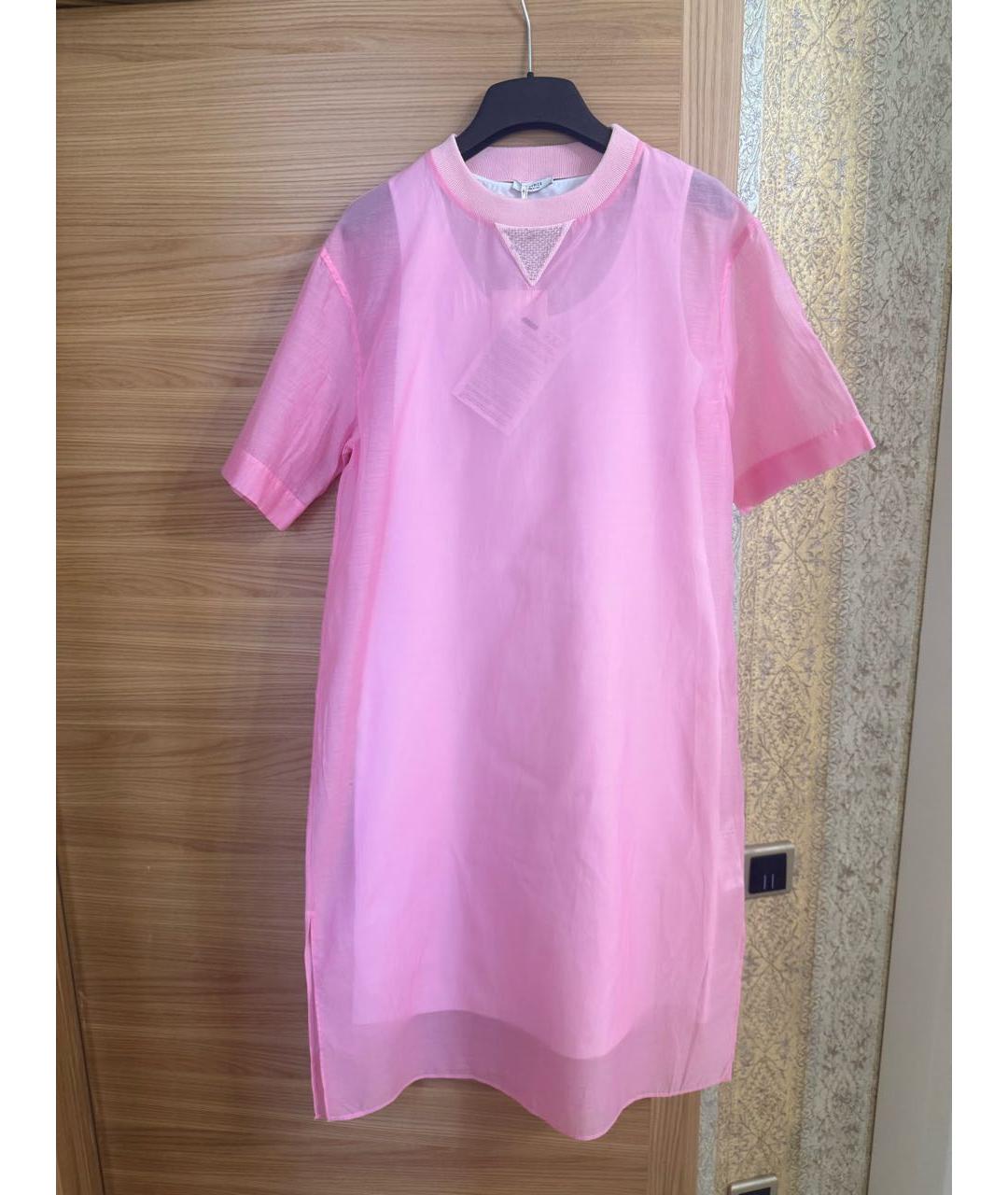 PESERICO Розовое шелковое повседневное платье, фото 2