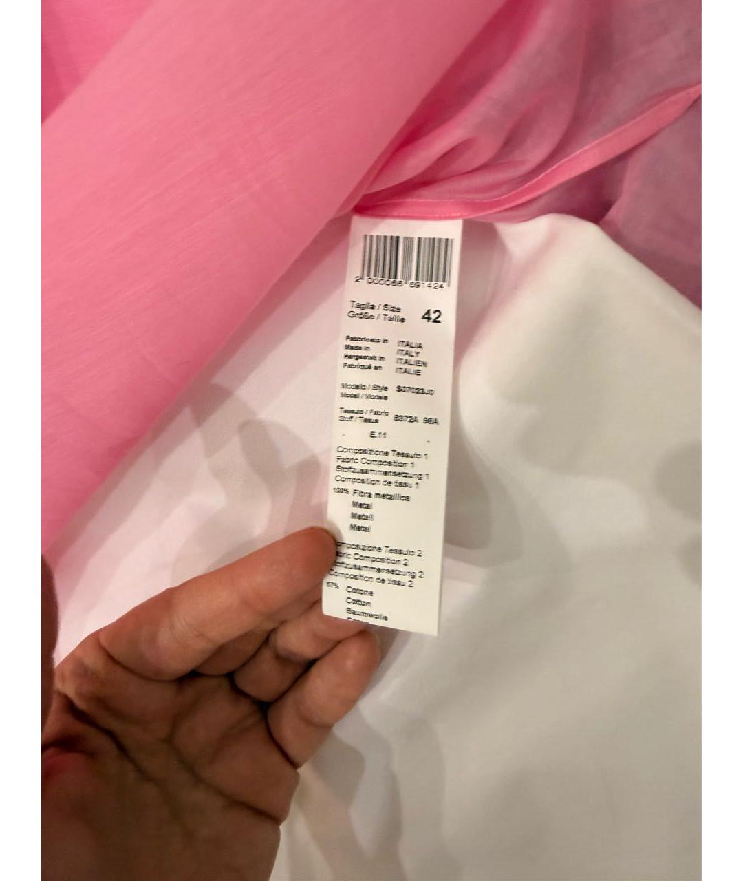 PESERICO Розовое шелковое повседневное платье, фото 4