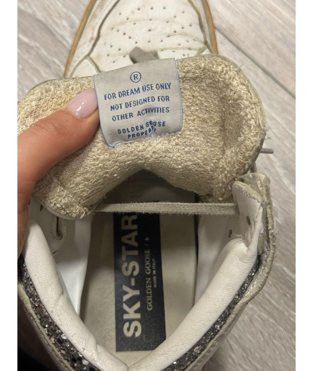 GOLDEN GOOSE DELUXE BRAND Белые кожаные кроссовки, фото 6
