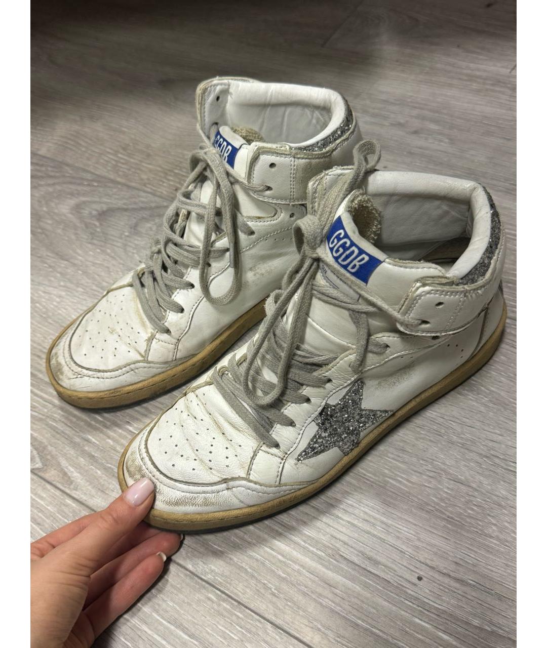 GOLDEN GOOSE DELUXE BRAND Белые кожаные кроссовки, фото 2