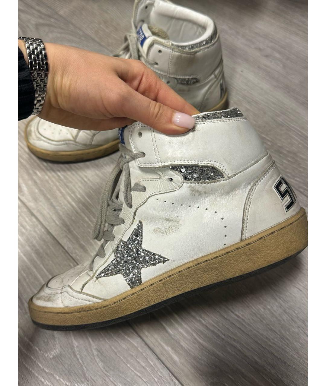 GOLDEN GOOSE DELUXE BRAND Белые кожаные кроссовки, фото 7