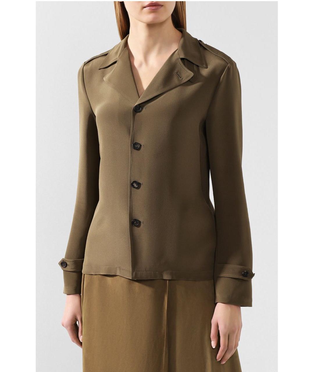 RALPH LAUREN COLLECTION Хаки шелковая рубашка, фото 3
