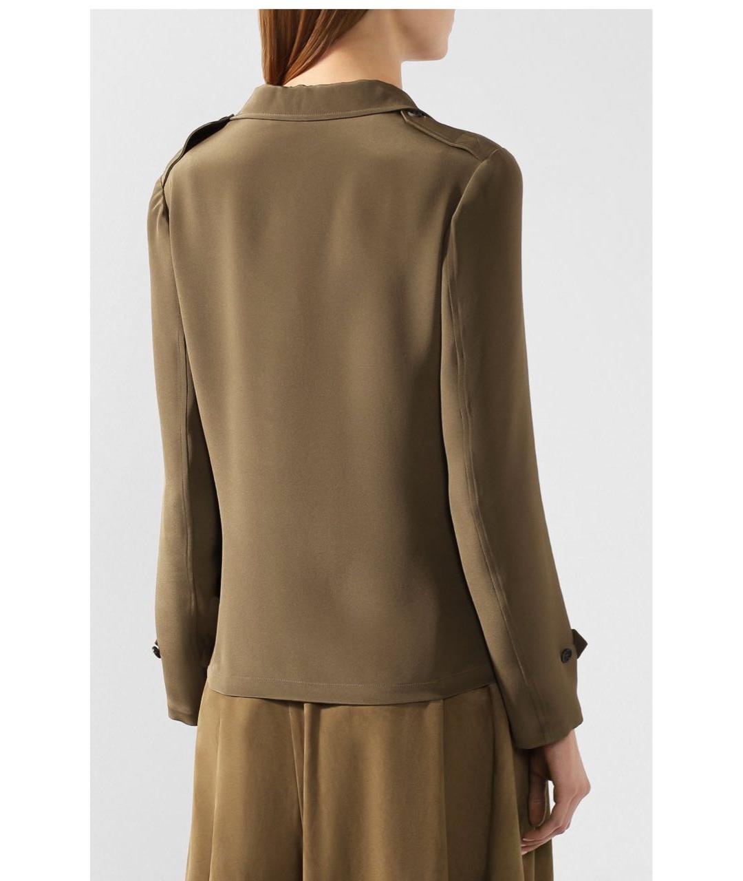 RALPH LAUREN COLLECTION Хаки шелковая рубашка, фото 4