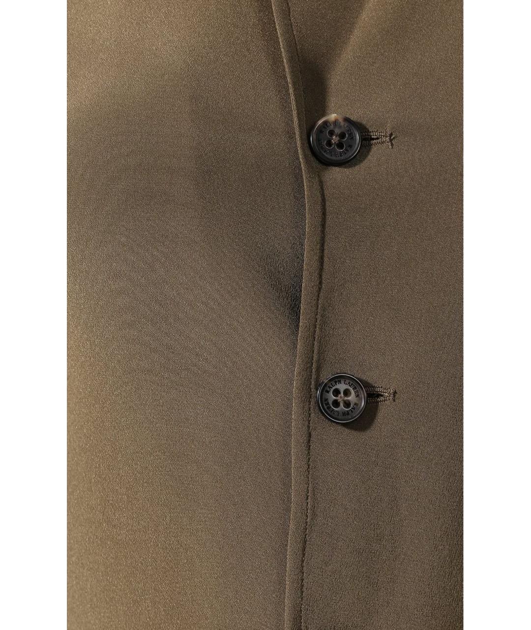 RALPH LAUREN COLLECTION Хаки шелковая рубашка, фото 5