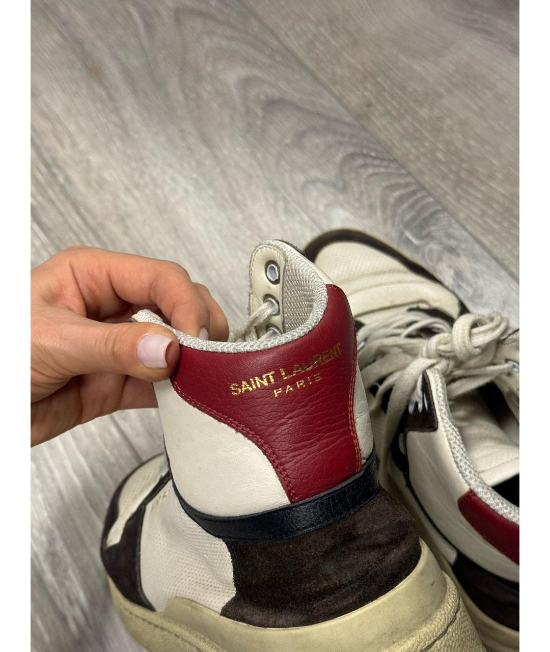 SAINT LAURENT Мульти кожаные кроссовки, фото 4