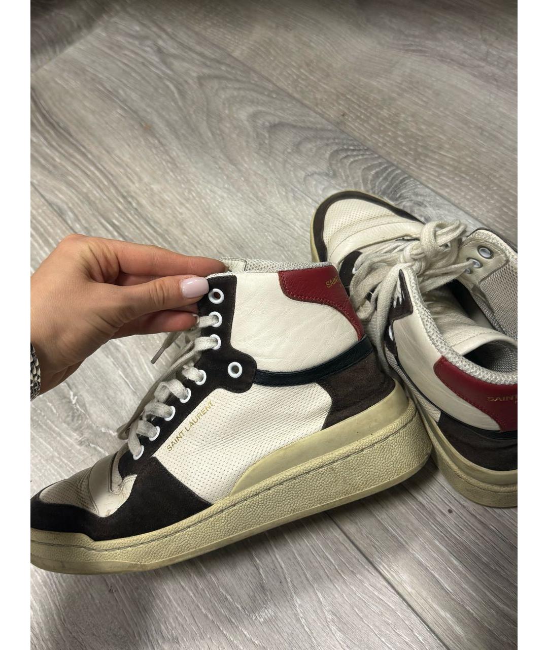 SAINT LAURENT Мульти кожаные кроссовки, фото 2