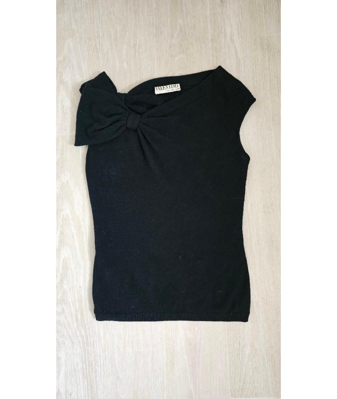 VALENTINO Черная кашемировая майка, фото 1
