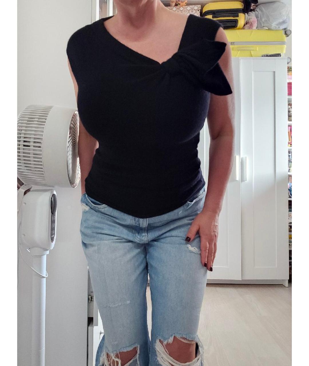 VALENTINO Черная кашемировая майка, фото 3