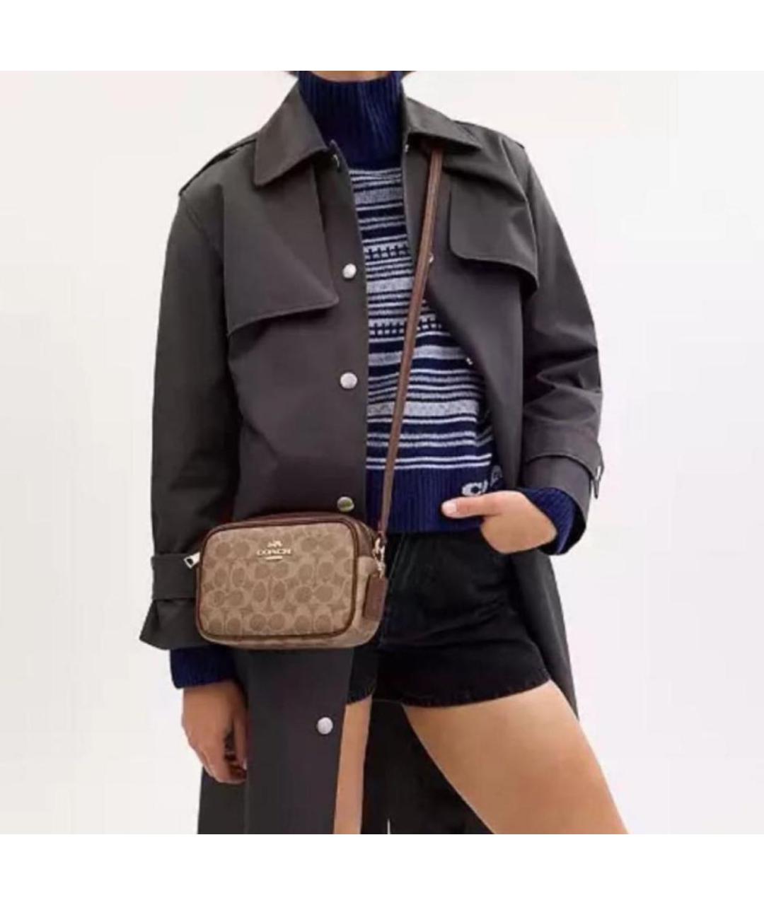 COACH Коричневая сумка через плечо, фото 7