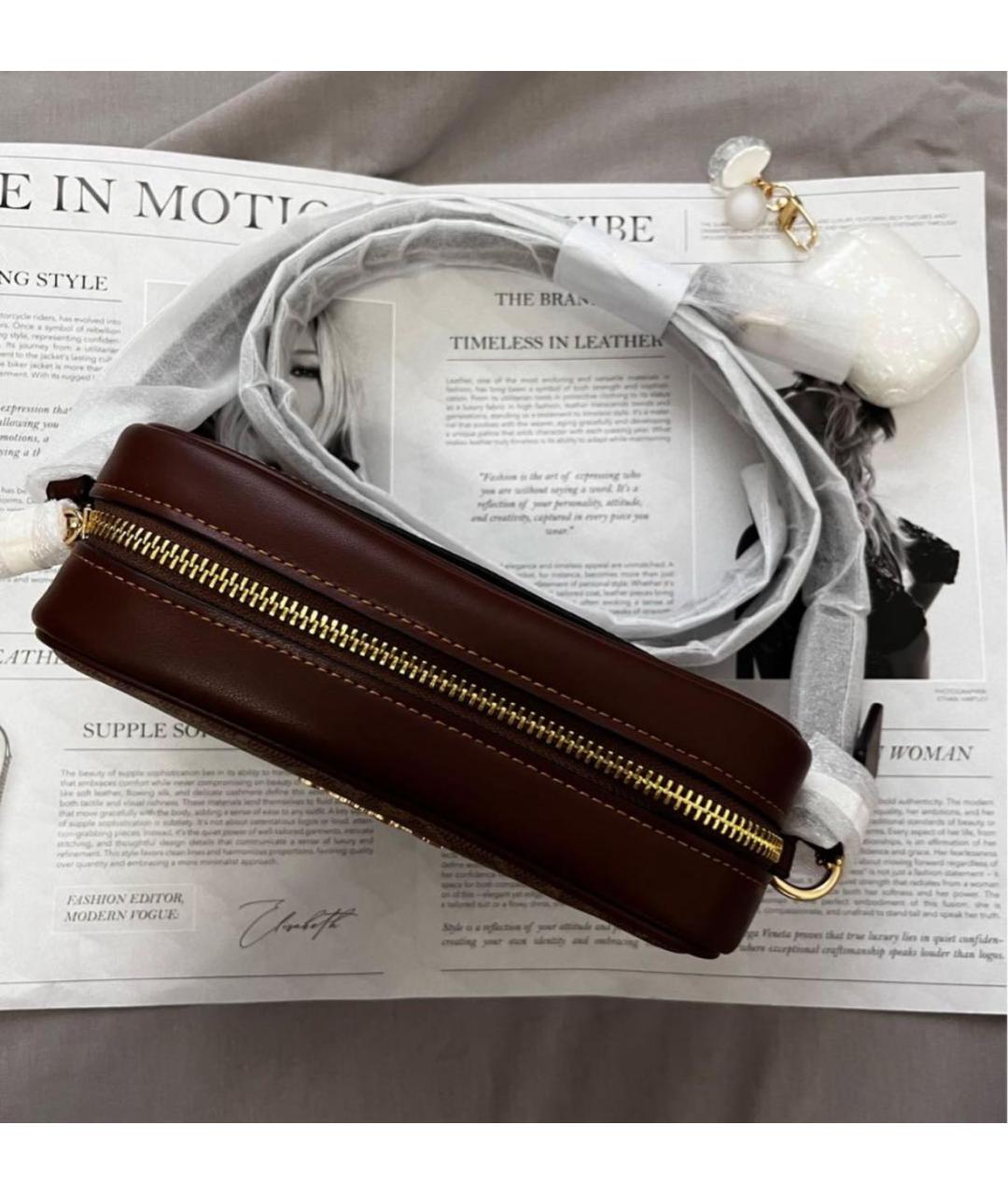 COACH Коричневая сумка через плечо, фото 4